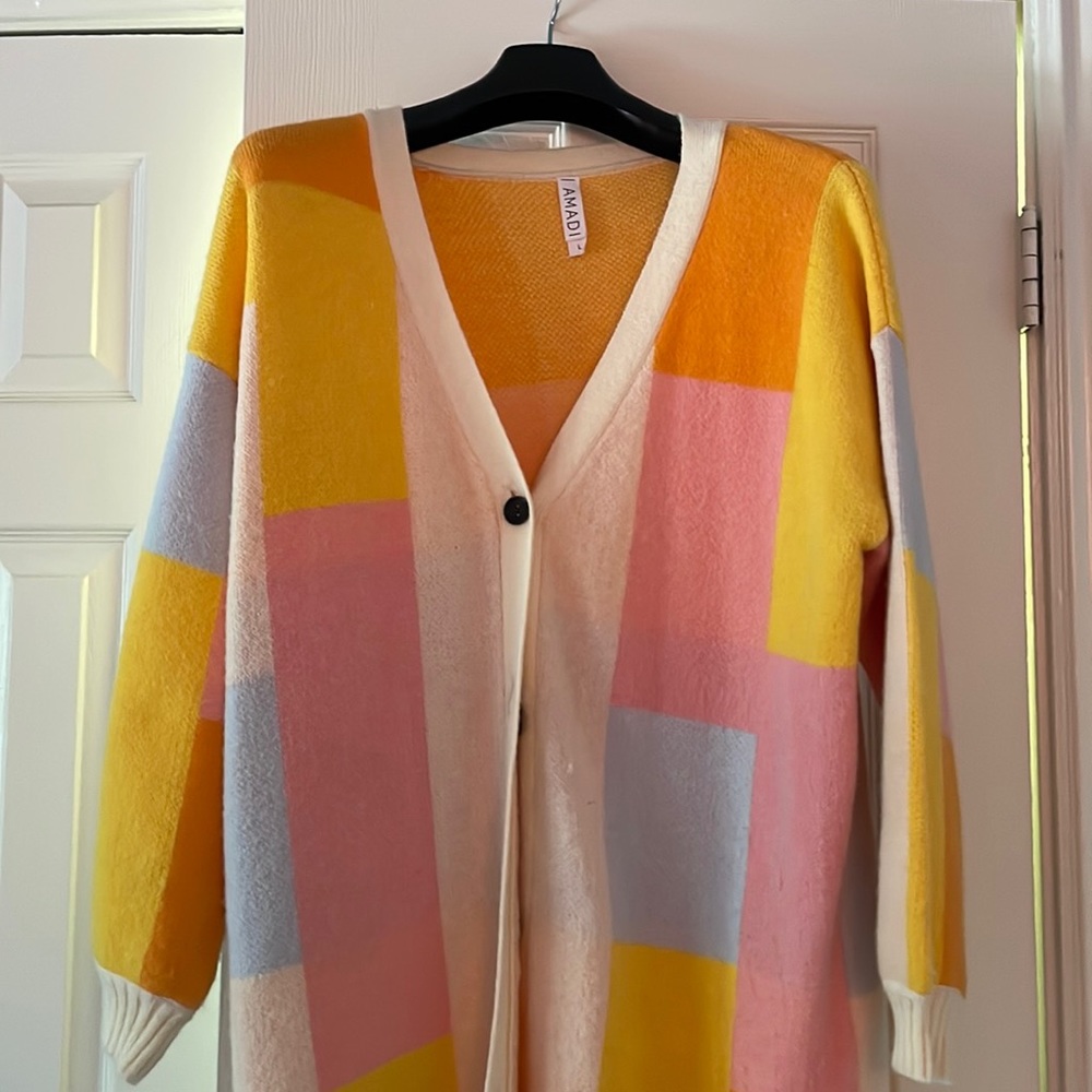 Bright Colorblock Cardigan